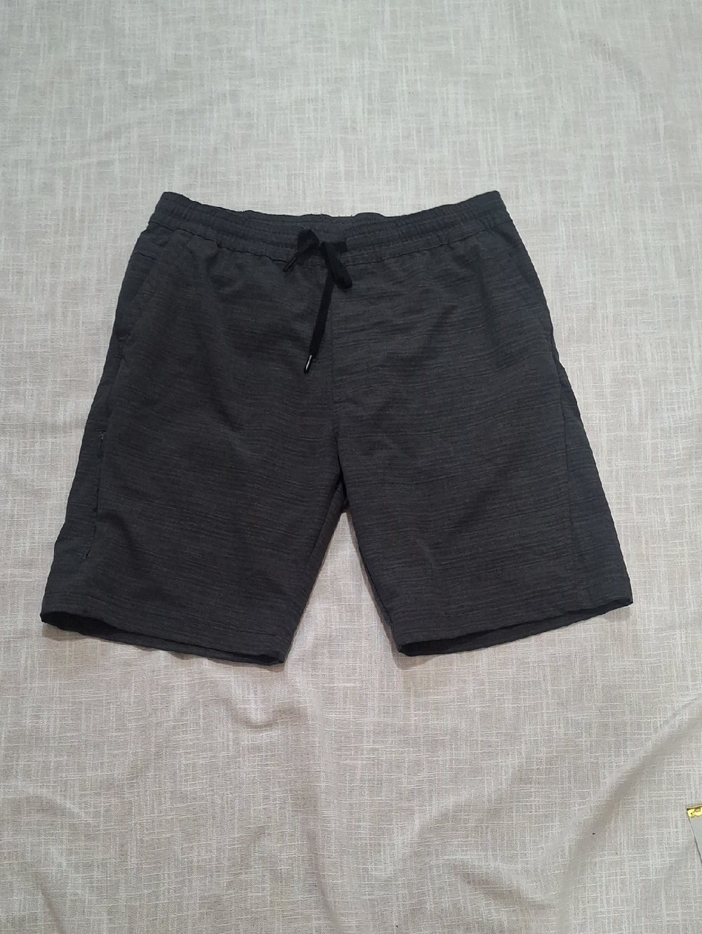 Kenneth Cole Men's Dark Gray Athletic Drawstring Shorts